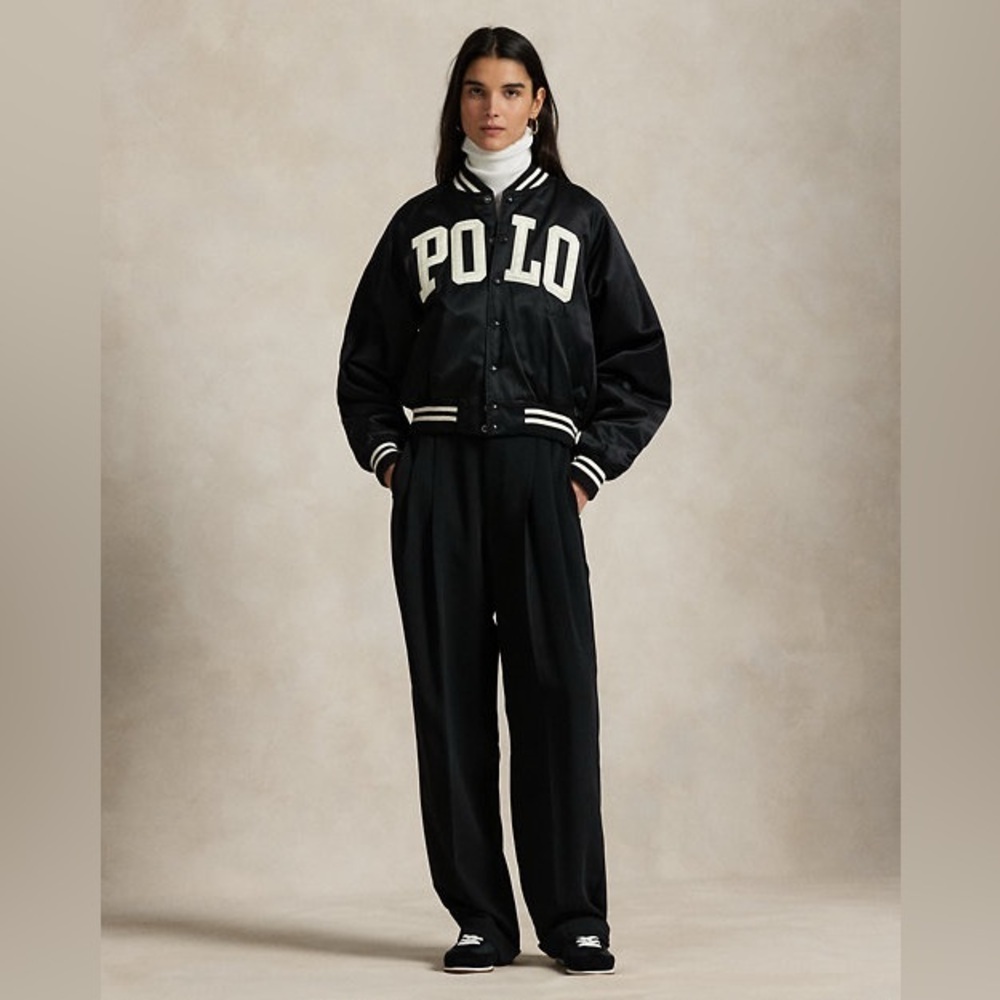 Polo Ralph Lauren Satin Bomber Jacket women’s medium - Picture 4 of 9
